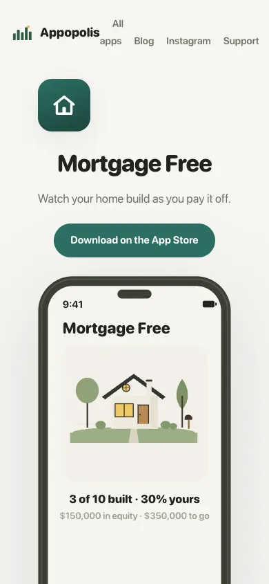 App Page on a phone
