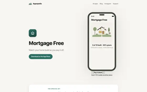 App Page on a desktop screen