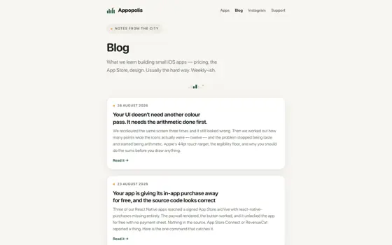 Blog · v2 on a desktop screen