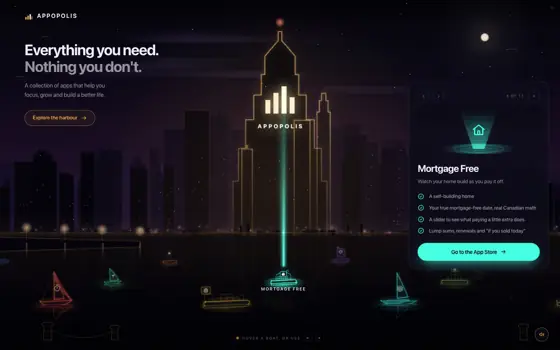 Harbour on a desktop screen