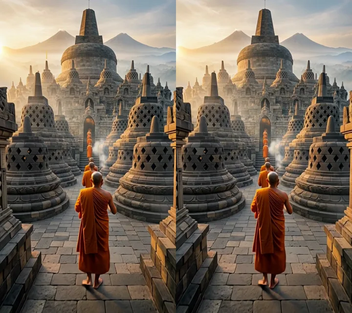 First frame and last frame of the finished reel, side by side